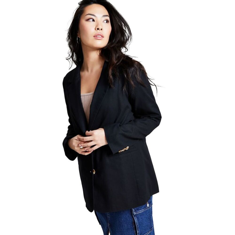 And Now This Women's Linen Blend Blazer